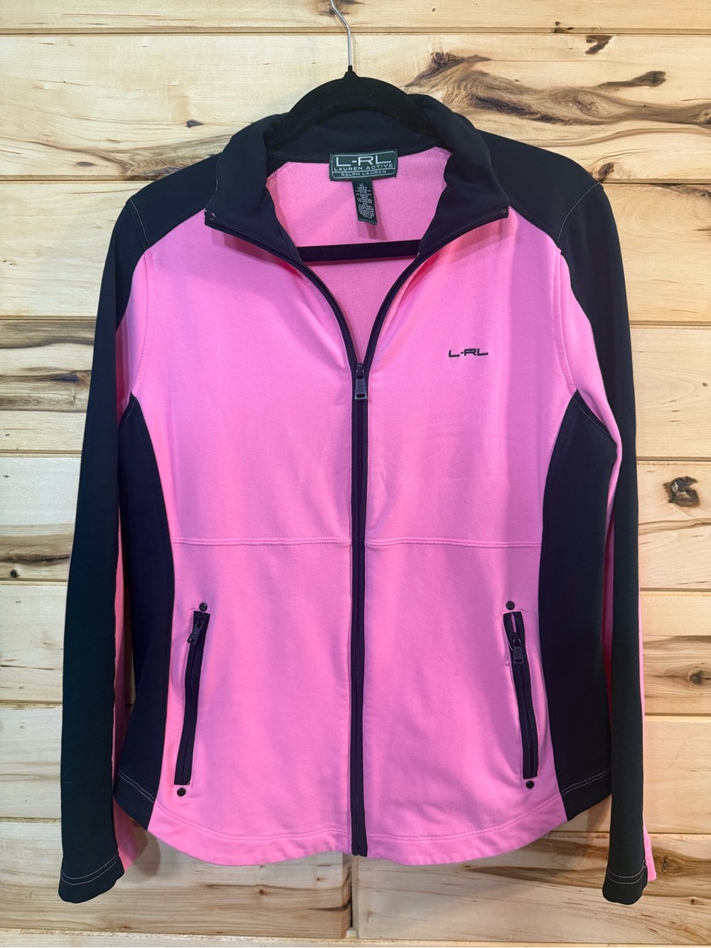 Lauren Ralph Lauren XL Block Full Zip Activewear Jacket Pink